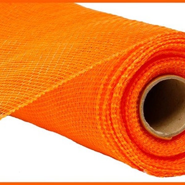 Orange Deco Poly Mesh, Craft Supply to Make Halloween Wreath, 10 inches x 10 Yards, Wreath Mesh  RE130036