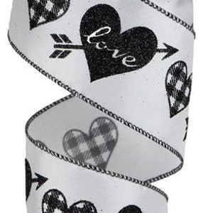 Valentine Heart Wired Ribbon by the Roll 2.5 X 10 Yards RGA173811 