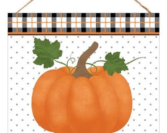New! Pumpkins and Crow 3115-593 Wooden Sign 