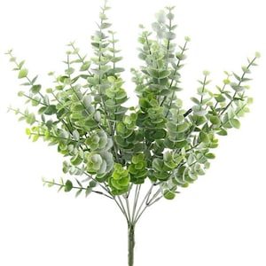 Eucalyptus Bush, Accent Wreaths, Garlands and Floral Arrangements, Plastic Floral Pick 16.5 inches PF1656