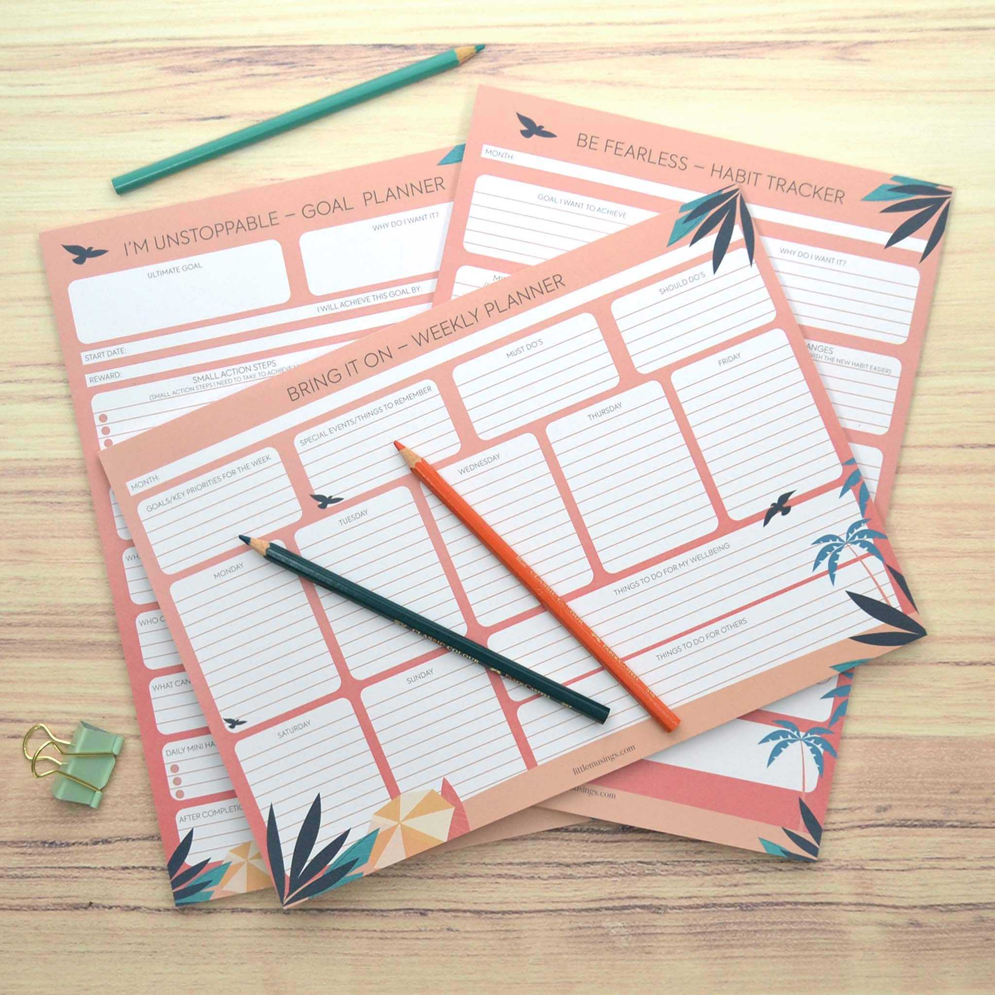 Weekly Planner for Teens and Tweens - Etsy