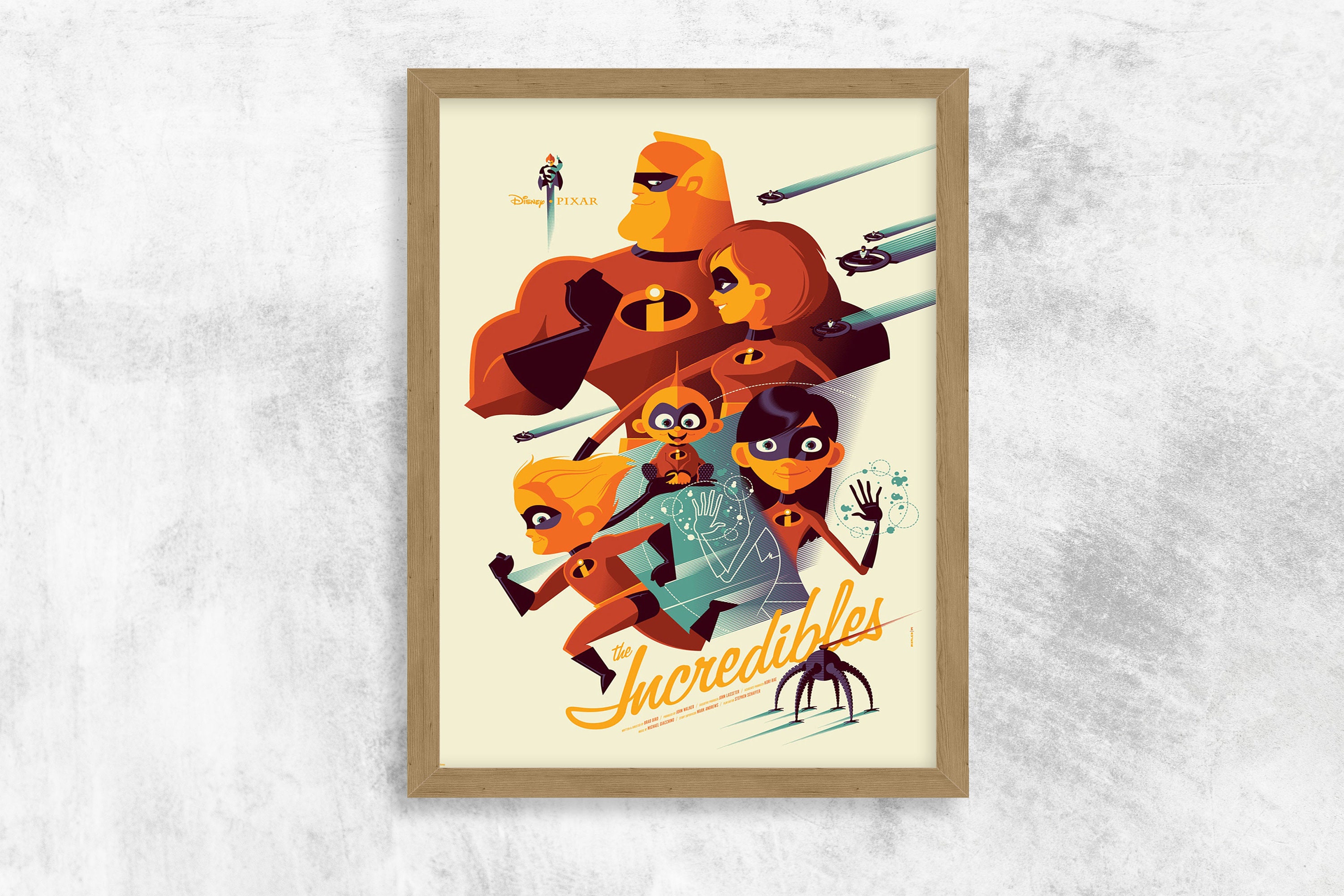 The Incredibles Poster Framed Brad Bird Poster Framed High - Etsy Australia