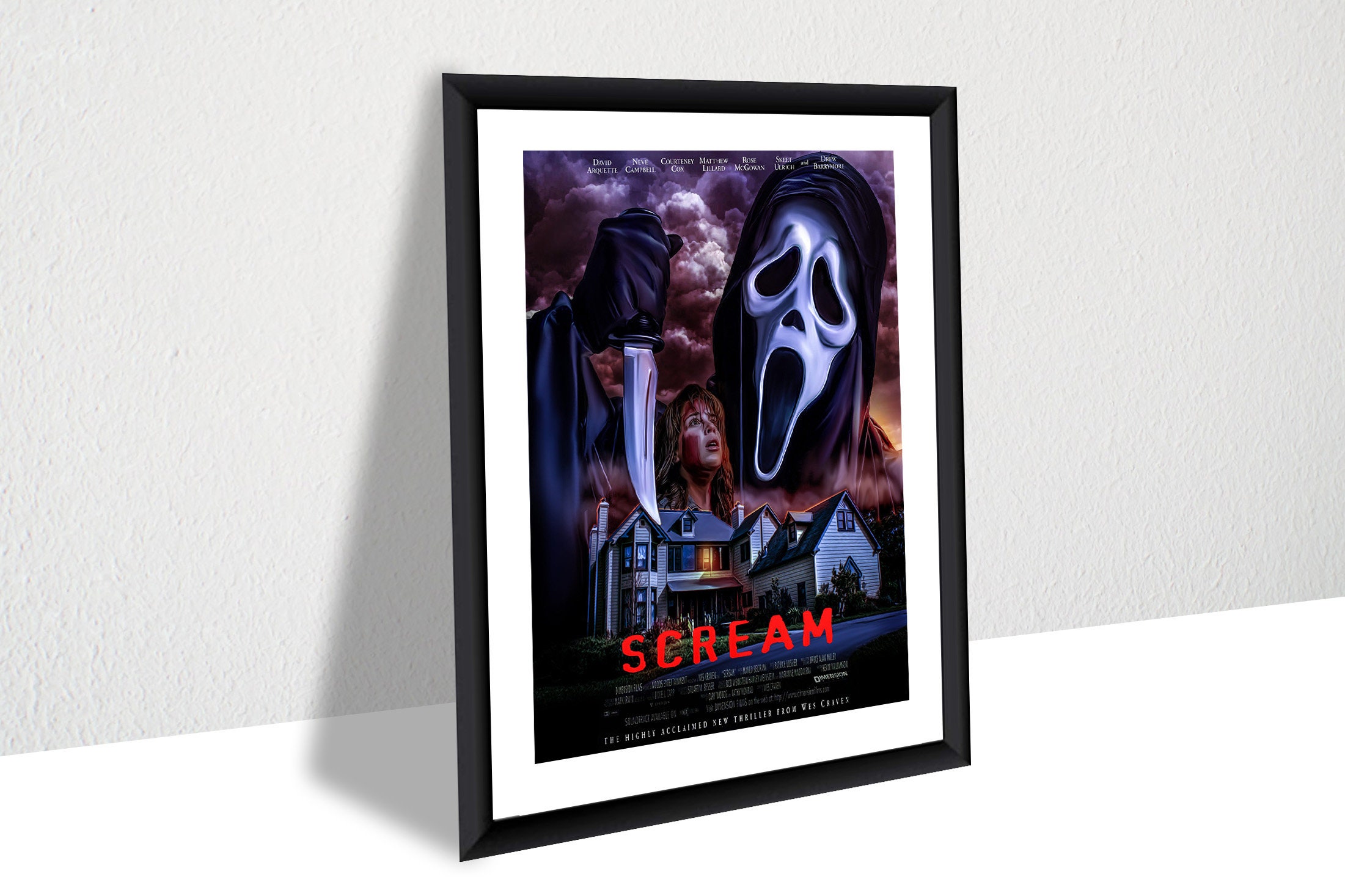 Ghost Face Scream Scary Movie Poster Print by Chris Oz Fulton