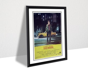 Taxi Driver - Movie Poster- No.3 1976 Canvas Poster, Wall Art, Wall Decor, Canvas Print, Room Decor, Home Decor, Movie Poster for Gift Gifts