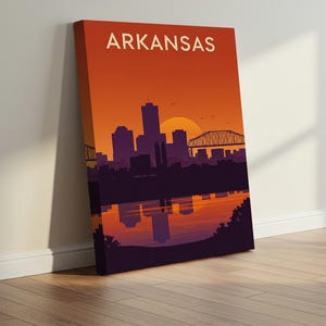 Arkansas Vintage Poster – Forest Landscape Travel Wall Art