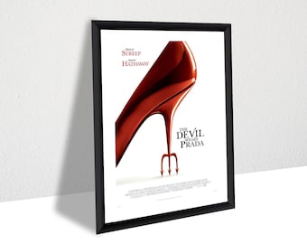 プラダを着た悪魔』のポスター、赤いヒールのファッションアート
