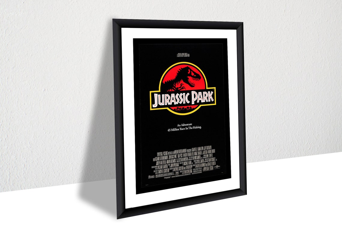 Jurassic Park Wall Art Movie Poster Canvas Print Wall Art Etsy