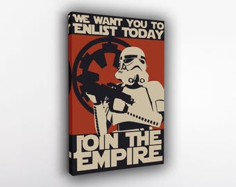 Star Wars Probepackung - Vintage Galactic Empire Sci-Fi Wandkunst