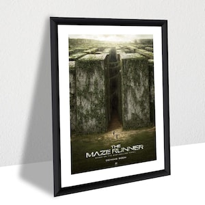 The Maze Runner Movie Poster, Dystopian Sci-Fi Wall Art, Adventure Film Canvas, Framed Maze Runner Print, Futuristic Decor