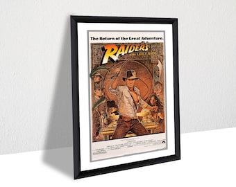 Raiders of the Lost Ark Poster – Indiana Jones Adventure Movie Canvas