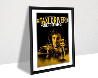 Taxi Driver - Movie Poster- No.2 1976 Canvas Poster, Wall Art, Wall Decor, Canvas Print, Room Decor, Home Decor, Movie Poster for Gift Gifts