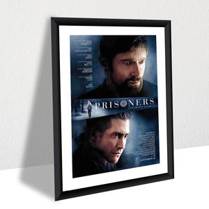 Prisoners Movie Poster, Hugh Jackman Thriller Wall Art, Crime Drama Canvas Print, Framed Prisoners Poster, Suspense Film Decor
