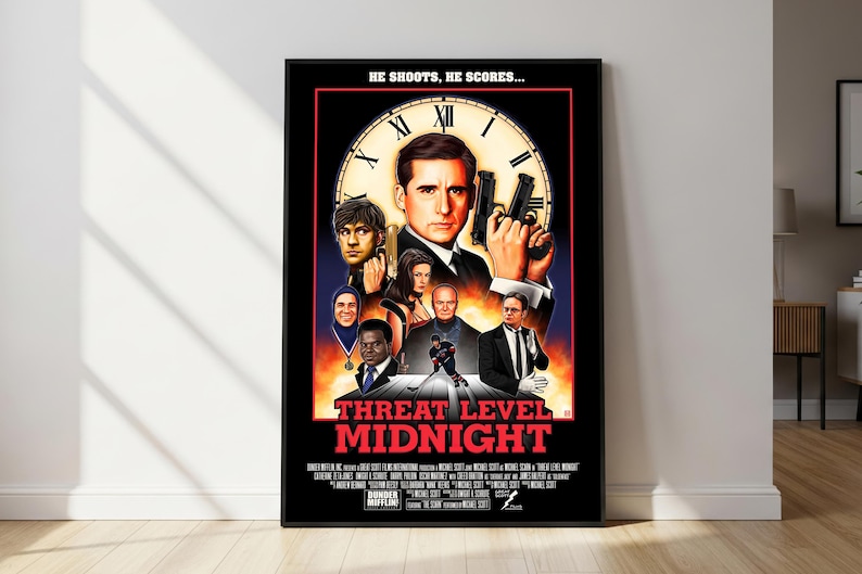 Comedy Alert Level Threat Level Midnight Poster | the Office Wall Art | Michael Scarn ...