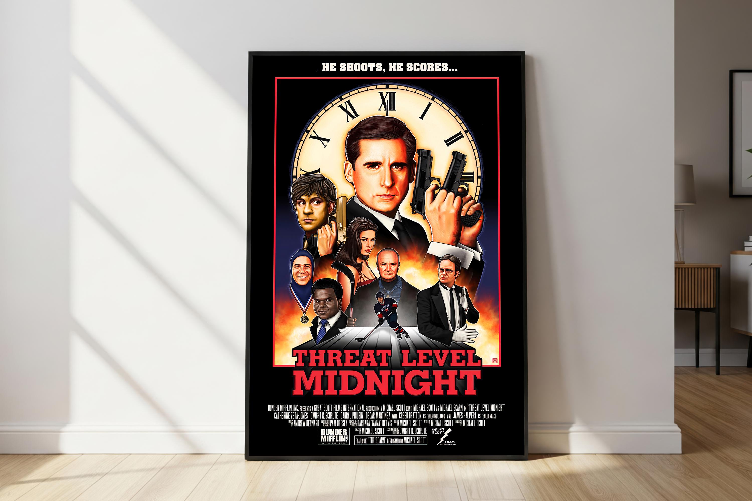 【額縁付き】 映画 スレットレベルミッドナイト A2 ポスター オシャレ部屋 Threat Level Midnight Movie Poster - Etsy