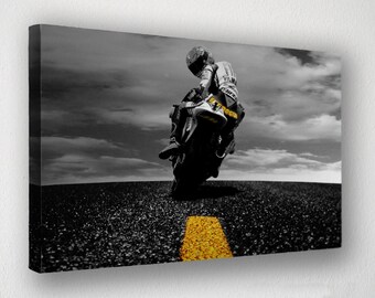 Valentino Rossi Poster – MotoGP Racing Legend Canvas Wall Art
