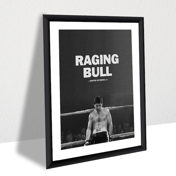 Raging Bull - Movie Poster - 1980 Canvas Poster, Wall Art, Wall Decor, Canvas Print, Room Decor, Home Decor, Movie Poster for Gift Gifts