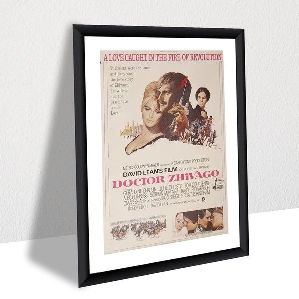 Doctor Zhivago Movie Poster Canvas Print, Wall Art, Wall Decor, Canvas Print, Room Decor, Home Decor, Movie Poster for Gift Gifts