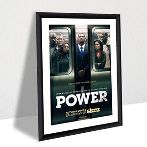 Power TV-Serie Poster, Urban Krimi Drama Wandkunst, Ghost TV-Show Leinwand, gerahmtes Power Poster, TV Krimi Dekor