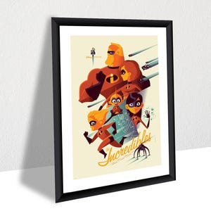 The Incredibles Poster – Pixar Family Animated Movie Wall Art