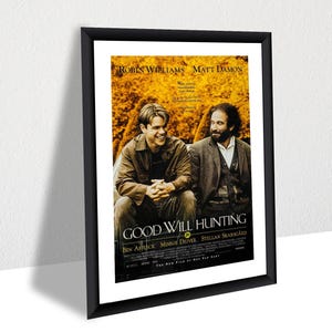 Good Will Hunting Poster – Matt Damon & Robin Williams Movie Canvas Wall Art