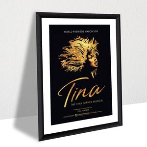 Tina Turner Musical Poster, Music Legend Wall Art, Broadway Tina Poster, Framed Singer Canvas, Inspirational Music Decor