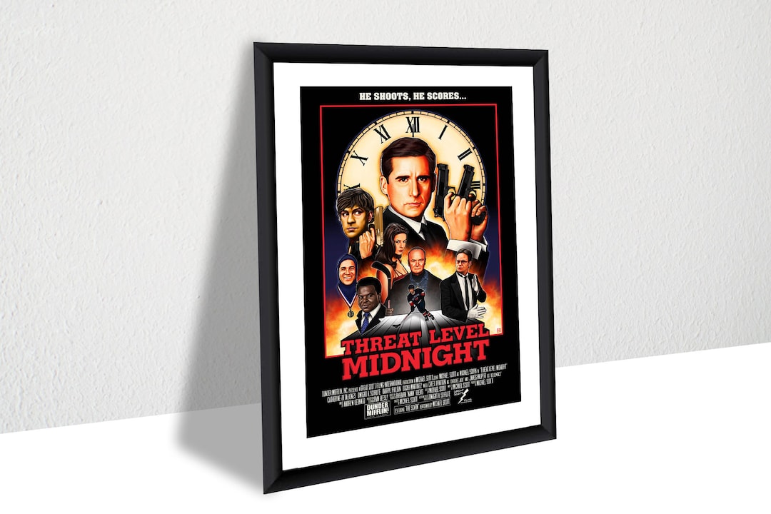 Threat Level Midnight Wall Art Movie Poster Canvas Print, Wall Art