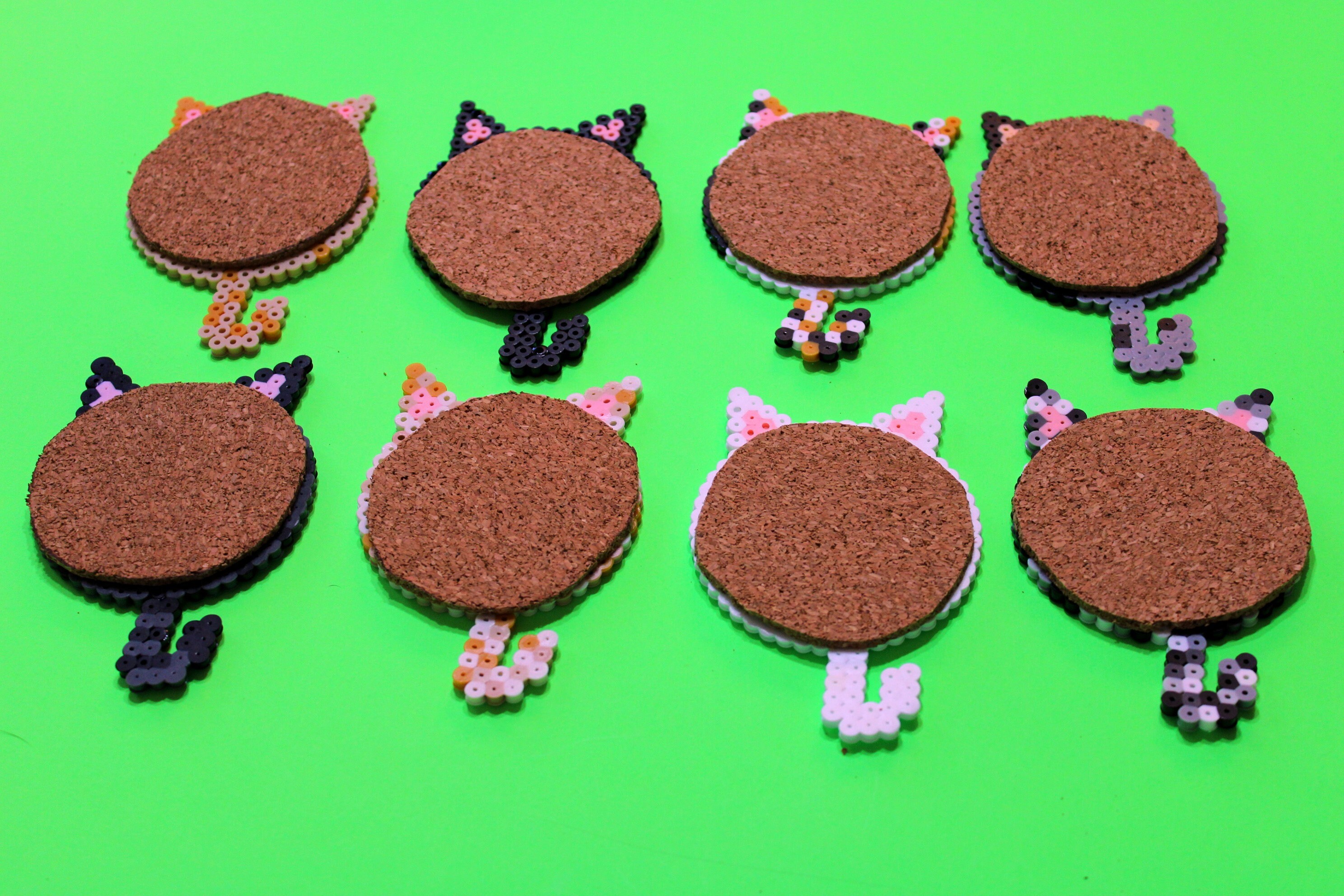 Handmade Cat Coaster with Beads – Mspineapplecrafts