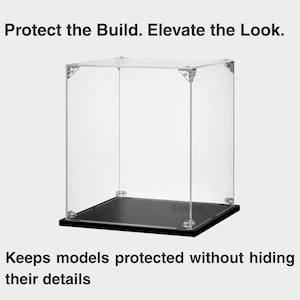 Acrylic Display Case For Jaws 21350 Brick Model, Clear Panel | Stackable | Protective Shield 画像 5