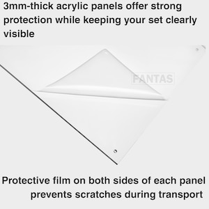 Acrylic Display Case For Jaws 21350 Brick Model, Clear Panel | Stackable | Protective Shield 画像 8