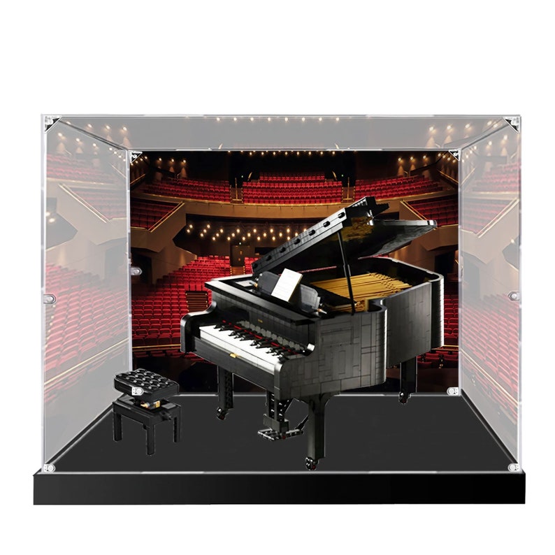 Acrylic Display Case for LEGO® Grand Piano 21323 With Background