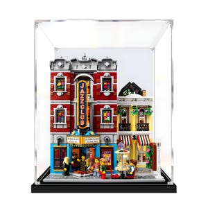 Vitrina acrílica para el modelo de ladrillo Jazz Club 10312 / Transparente, apilable, a prueba de polvo