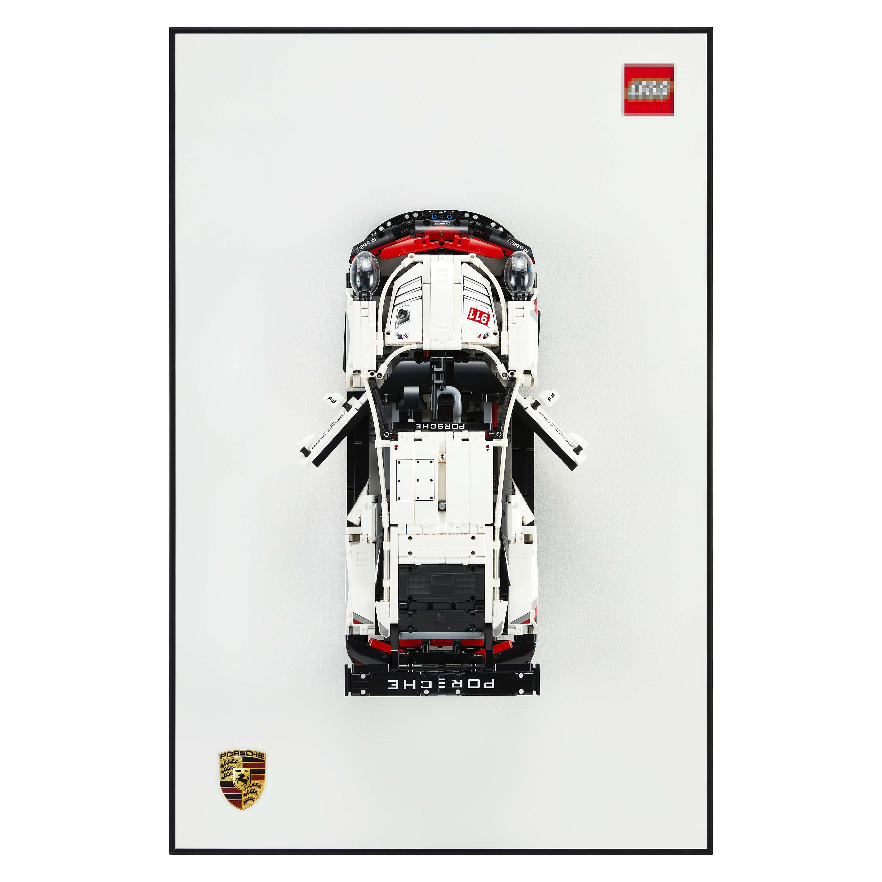 Classic Leather Wall Mount Display for LEGO® Technic™ Porsche White