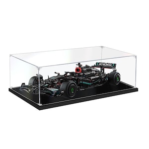 Acrylic Display Case For Mercedes-Amg F1 W14 E Performance 42171 Brick Model, Clear | Wooden Base - 28X14X6