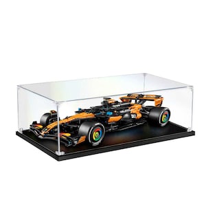 Vitrina acrílica para modelo de ladrillo Technic McLaren MCL39 F1 42228, transparente / apilable / 28 x 14 x 6 pulgadas