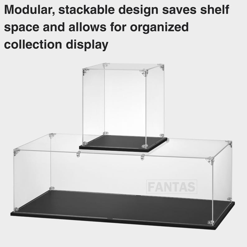 Acrylic Display Case For Jaws 21350 Brick Model, Clear Panel | Stackable | Protective Shield 画像 11
