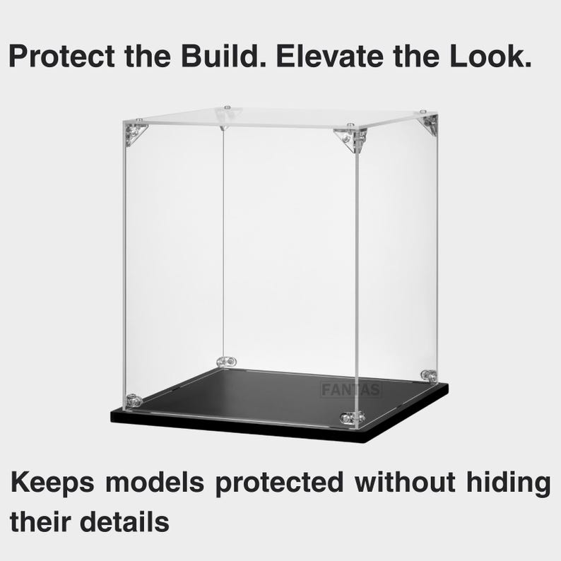 Acrylic Display Case For The Black Pearl 4184 Brick Model, Crystal, Dust Protection | 24X12X22 In image 2