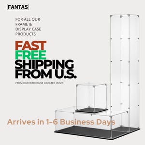 Acrylic Display Case For Jaws 21350 Brick Model, Clear Panel | Stackable | Protective Shield 画像 4