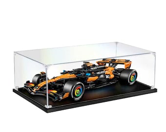Acrylic Display Case for Technic McLaren MCL39 F1 42228 Brick Model, Crystal Clear | Stackable | 28X14X6 In