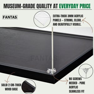 Acrylic Display Case For The Black Pearl 4184 Brick Model, Crystal, Dust Protection | 24X12X22 In image 13