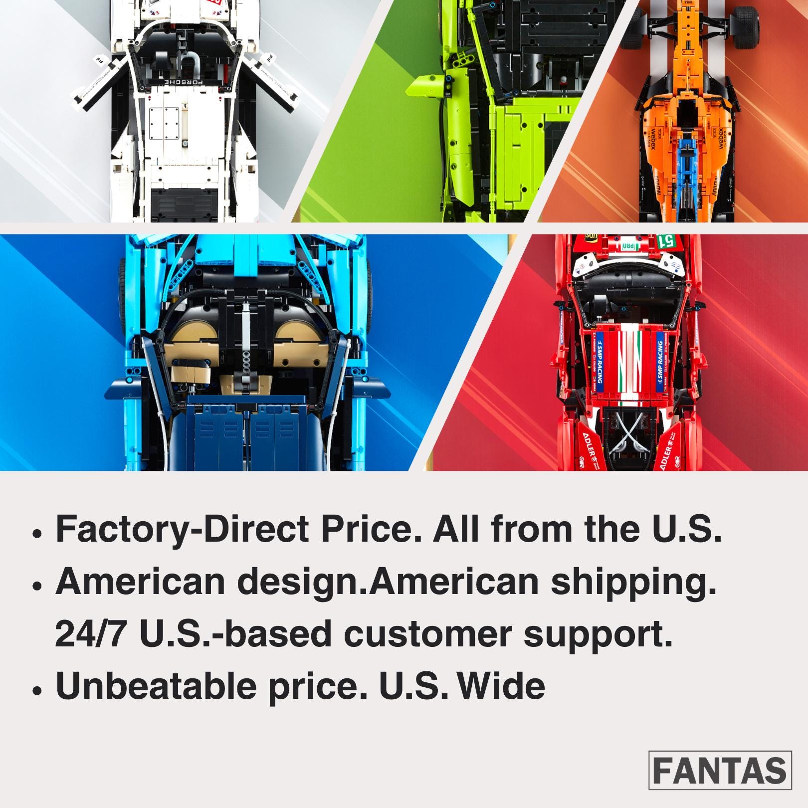 Classic Leather Wall Mount Display for LEGO® Technic™ Ferrari Red