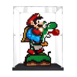 Acrylic Display Case For Super Mario World 71438 Brick Model, Crystal Clear | 12X6X18 Inches | Dust Protection