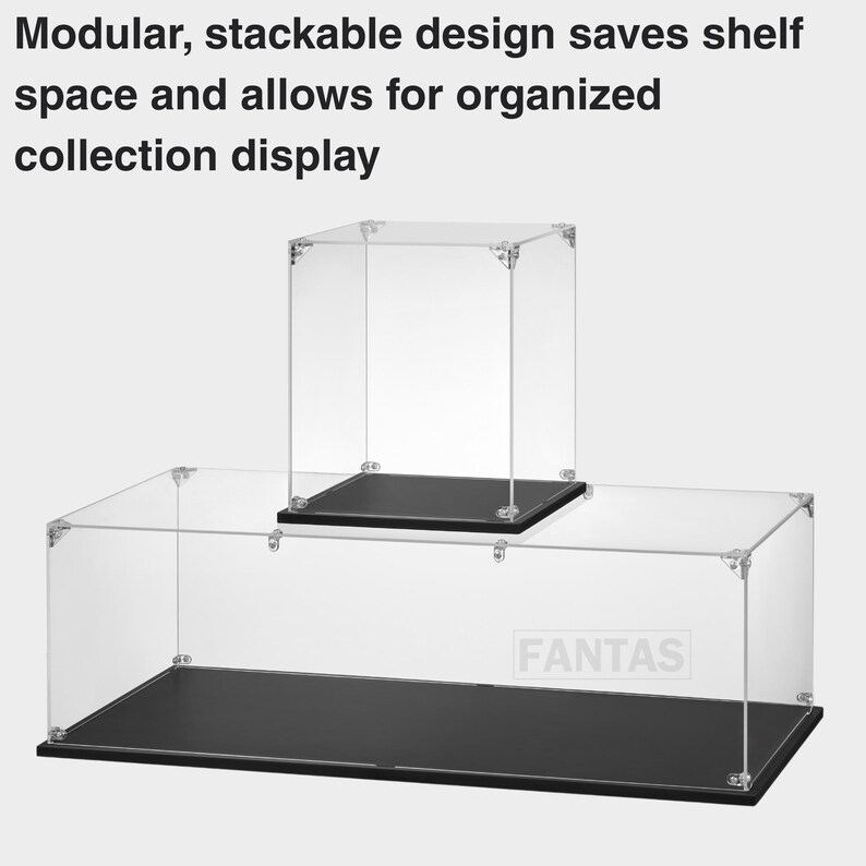 Vitrina acrílica para el Camp Nou – Modelo de ladrillos del FC Barcelona 10284 / 3 mm de cristal transparente / Base de madera / 20 x 22 x 10 pulgadas imagen 3