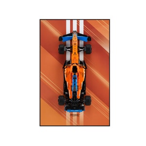 Lego Wall Mount Display for LEGO® Technic™ Mclaren Orange | LEGO® Car Frame | Lego® Frame | Lego® McLaren 42141