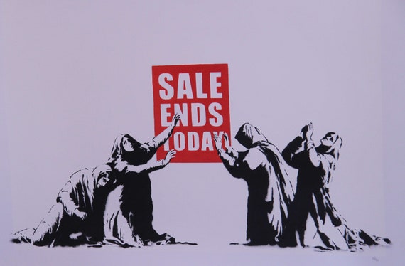 Banksy Banksy Sale Ends Today Art Canvas, Banksy Street Art,famous