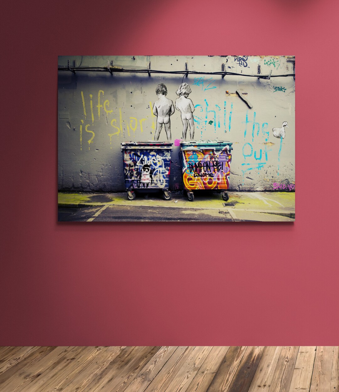 Banksy Life is Short Canvas, Banksy Chill the Duck Out Print, Banksy