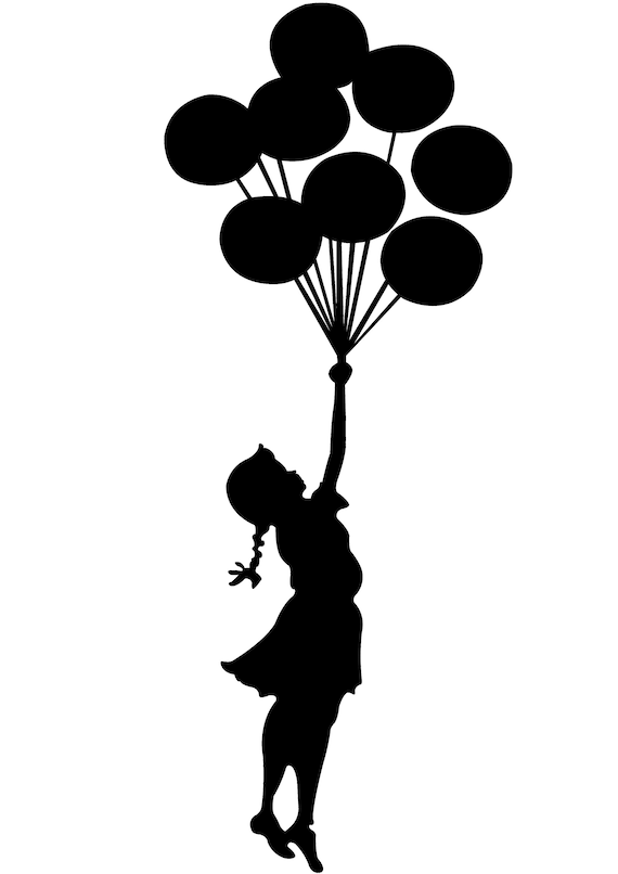 Banksy Balloon Girl, Banksy Street Art Girl With Balloons