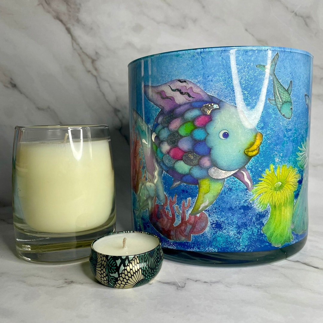 Blue Glass Vase Ornaments For Fish photo