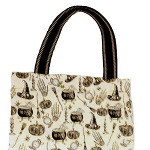 Trick or Treat Bag Reusable Cotton with Strong Straps