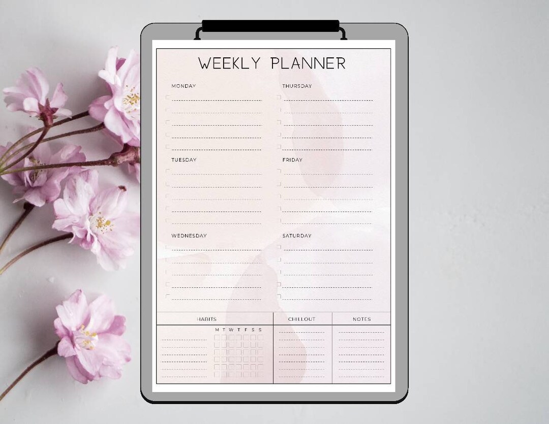 Printable Weekly Planner Week Planner PDF Digital Download Etsy Printable Weekly Planner Week Planner PDF Digital Download Etsy
