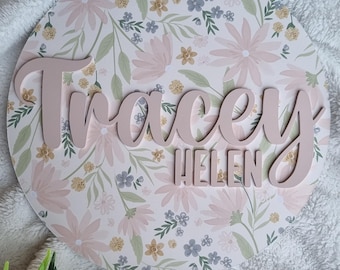 Personalised Name Sign, Nursery Wall Art, Kids Room Wall Décor